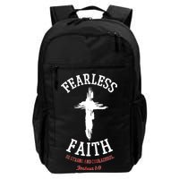 Fearless Faith Be Strong And Courageous Daily Commute Backpack