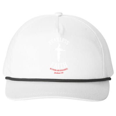 Fearless Faith Be Strong And Courageous Snapback Five-Panel Rope Hat