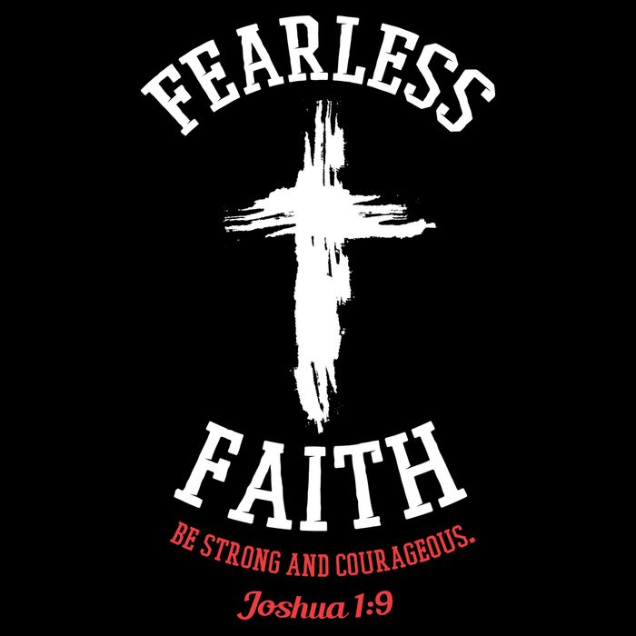 Fearless Faith Be Strong And Courageous 7-Panel Snapback Hat