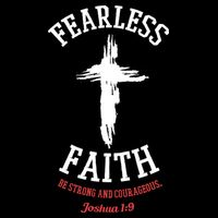 Fearless Faith Be Strong And Courageous Drawstring Bag