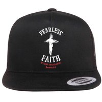 Fearless Faith Be Strong And Courageous Flat Bill Trucker Hat