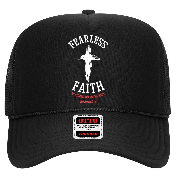 Fearless Faith Be Strong And Courageous Trucker Hat