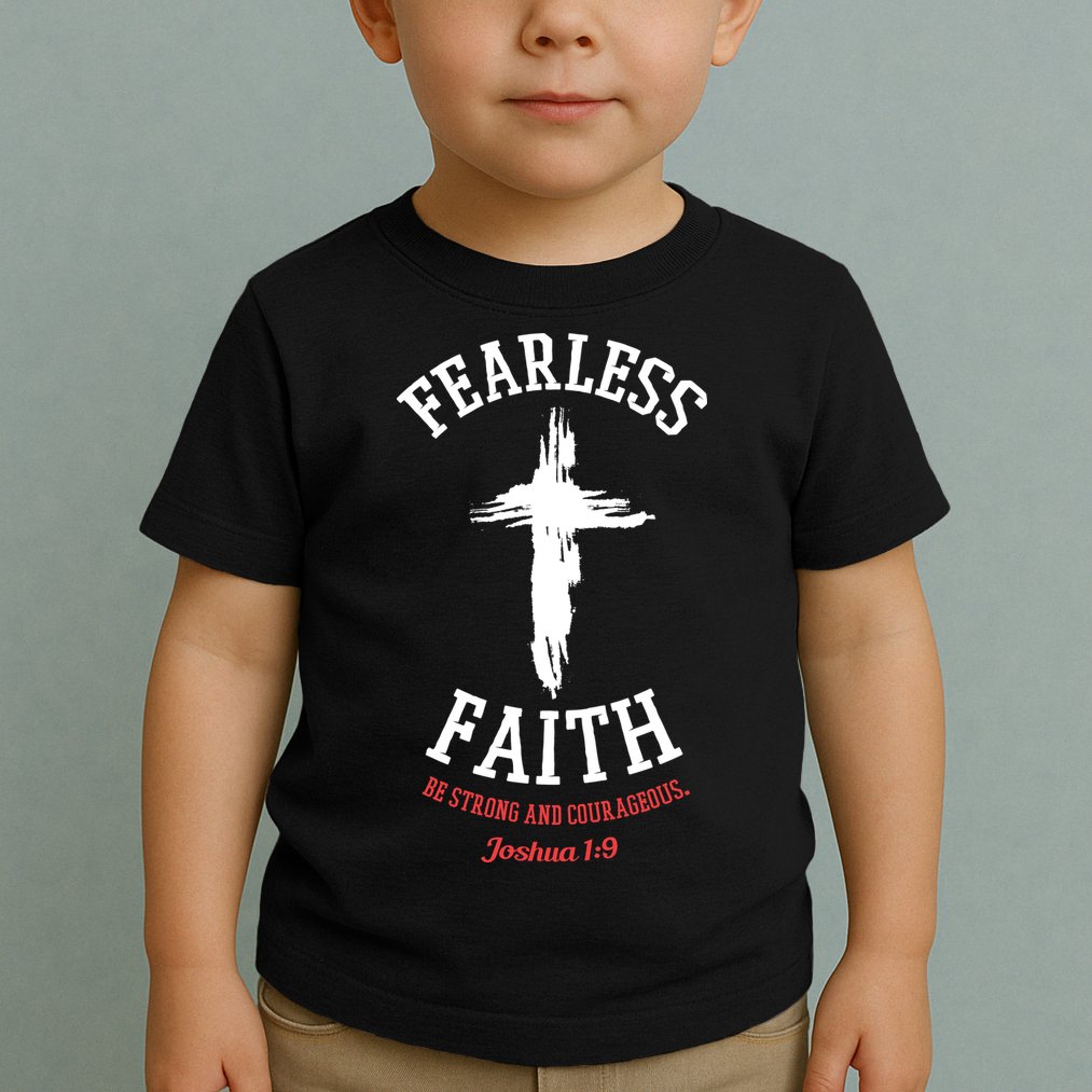 Fearless Faith Be Strong And Courageous Toddler T-Shirt