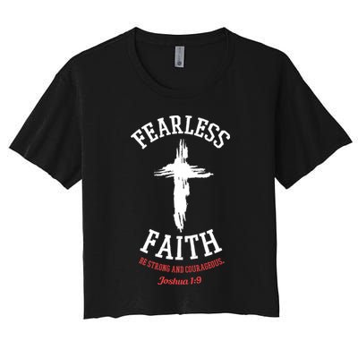 Fearless Faith Be Strong And Courageous Crop Top