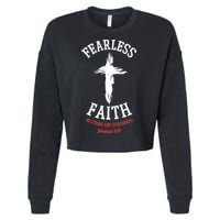 Fearless Faith Be Strong And Courageous Cropped Pullover Crew