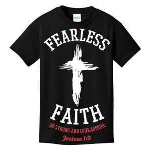 Fearless Faith Be Strong And Courageous Kids T-Shirt