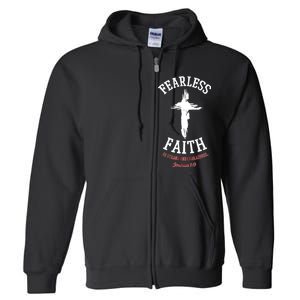 Fearless Faith Be Strong And Courageous Full Zip Hoodie