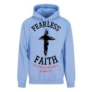 Fearless Faith Be Strong And Courageous Unisex Surf Hoodie