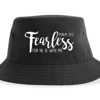 Fearless For He With Me Psalm 27:1 Sustainable Bucket Hat