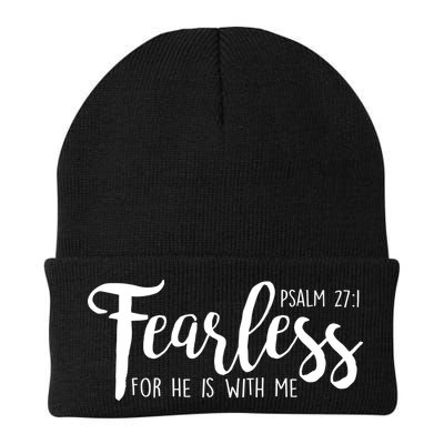 Fearless For He With Me Psalm 27:1 Beanie