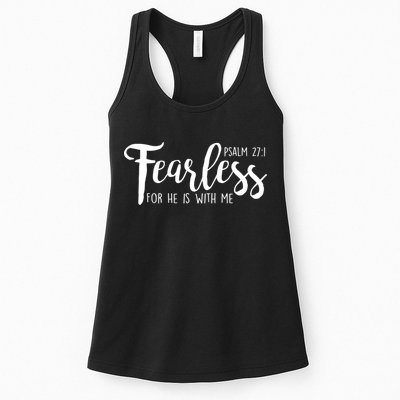 Fearless For He With Me Psalm 27:1 Womens Tank Top