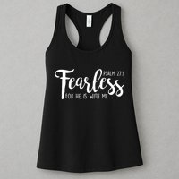 Fearless For He With Me Psalm 27:1 Womens Tank Top