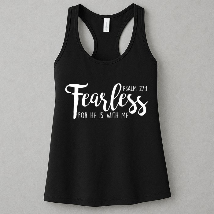 Fearless For He With Me Psalm 27:1 Womens Tank Top