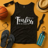 Fearless For He With Me Psalm 27:1 Tank Top