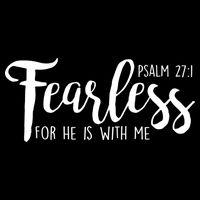 Fearless For He With Me Psalm 27:1 Cropped Pullover Crew