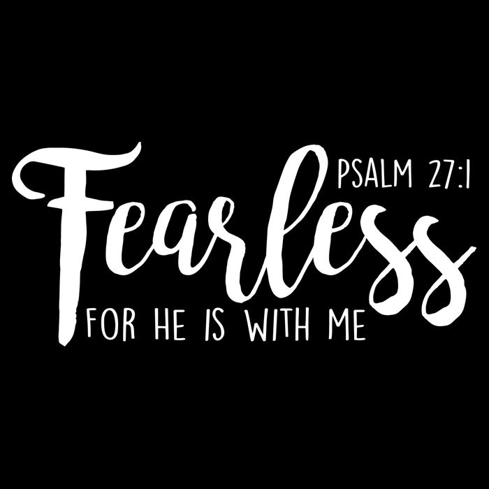 Fearless For He With Me Psalm 27:1 Cropped Pullover Crew