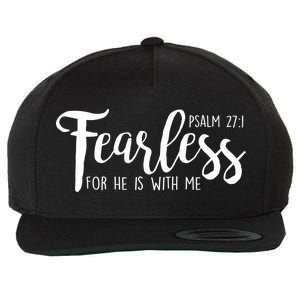 Fearless For He With Me Psalm 27:1 Wool Snapback Cap