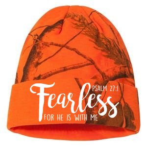 Fearless For He With Me Psalm 27:1 Kati Licensed 12" Camo Beanie