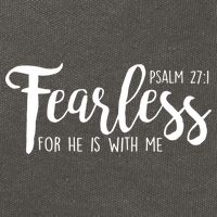 Fearless For He With Me Psalm 27:1 Cotton Canvas Backpack