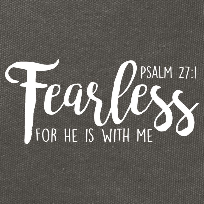 Fearless For He With Me Psalm 27:1 Cotton Canvas Backpack