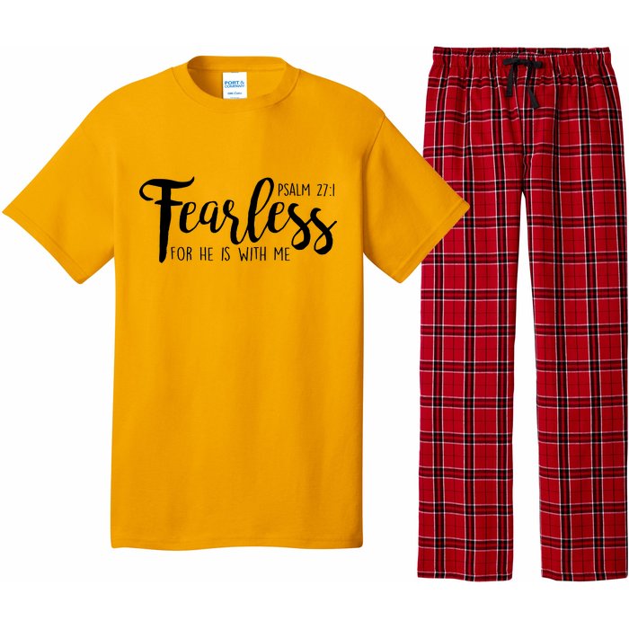 Fearless For He With Me Psalm 27:1 Pajama Set