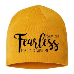 Fearless For He With Me Psalm 27:1 Sustainable Beanie