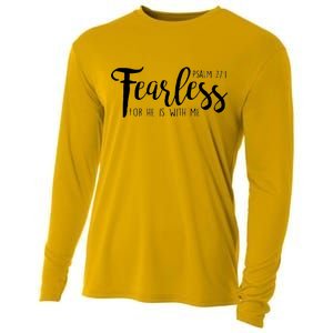 Fearless For He With Me Psalm 27:1 Cooling Performance Long Sleeve Crew