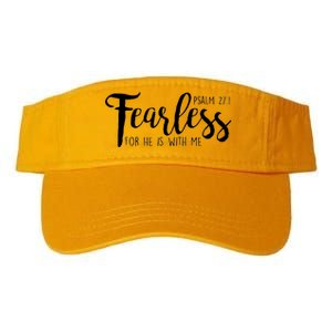 Fearless For He With Me Psalm 27:1 Valucap Bio-Washed Visor