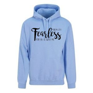 Fearless For He With Me Psalm 27:1 Unisex Surf Hoodie