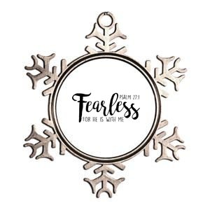 Fearless For He With Me Psalm 27:1 Metallic Star Ornament