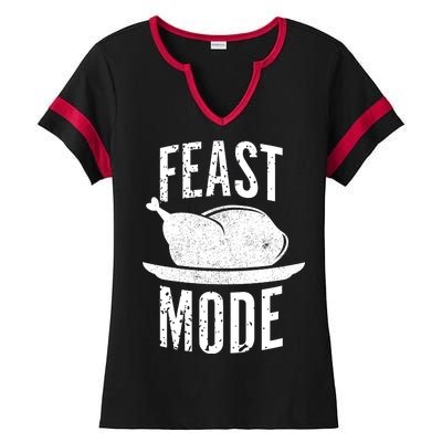 Feast Mode Ladies Halftime Notch Neck Tee