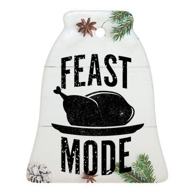 Feast Mode Ceramic Bell Ornament