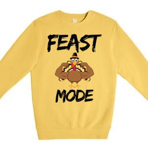 Feast Mode Thanksgiving Turkey Biceps Premium Crewneck Sweatshirt