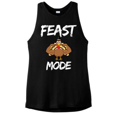 Feast Mode Thanksgiving Turkey Biceps Ladies PosiCharge Tri-Blend Wicking Tank