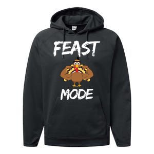 Feast Mode Thanksgiving Turkey Biceps Performance Fleece Hoodie