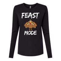 Feast Mode Thanksgiving Turkey Biceps Womens Cotton Relaxed Long Sleeve T-Shirt