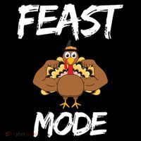 Feast Mode Thanksgiving Turkey Biceps High Crown Mesh Back Trucker Hat