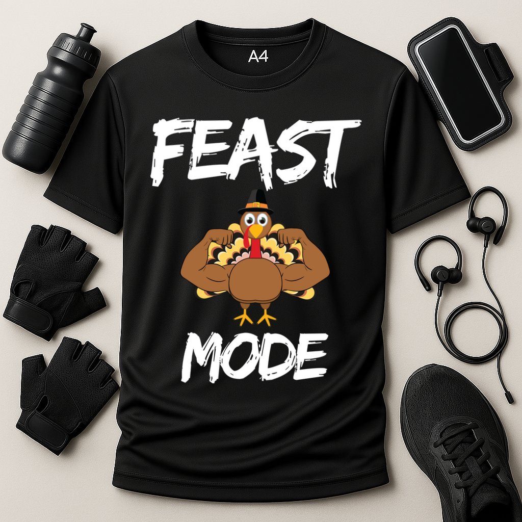 Feast Mode Thanksgiving Turkey Biceps Performance Shirt