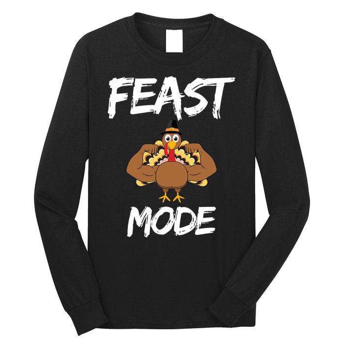 Feast Mode Thanksgiving Turkey Biceps Long Sleeve Shirt