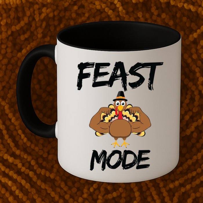 Feast Mode Thanksgiving Turkey Biceps Mug