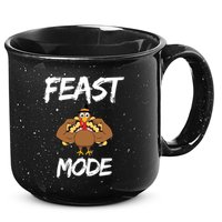 Feast Mode Thanksgiving Turkey Biceps 15oz Campfire Ceramic Mug