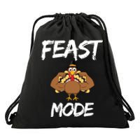 Feast Mode Thanksgiving Turkey Biceps Drawstring Bag