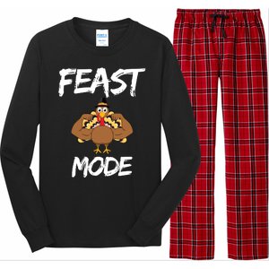 Feast Mode Thanksgiving Turkey Biceps Long Sleeve Pajama Set