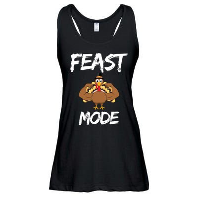 Feast Mode Thanksgiving Turkey Biceps Ladies Essential Flowy Tank