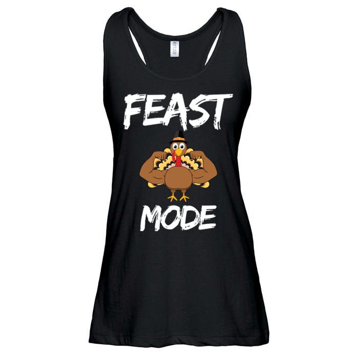 Feast Mode Thanksgiving Turkey Biceps Ladies Essential Flowy Tank