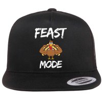 Feast Mode Thanksgiving Turkey Biceps Flat Bill Trucker Hat