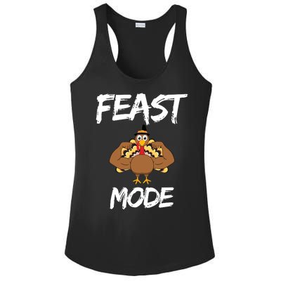 Feast Mode Thanksgiving Turkey Biceps Ladies PosiCharge Competitor Racerback Tank