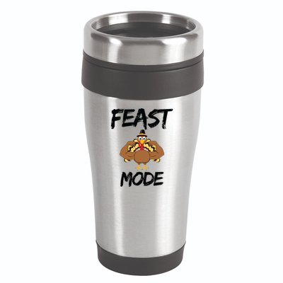 Feast Mode Thanksgiving Turkey Biceps 16oz Travel Tumbler