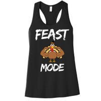 Feast Mode Thanksgiving Turkey Biceps Women's Racerback Tank