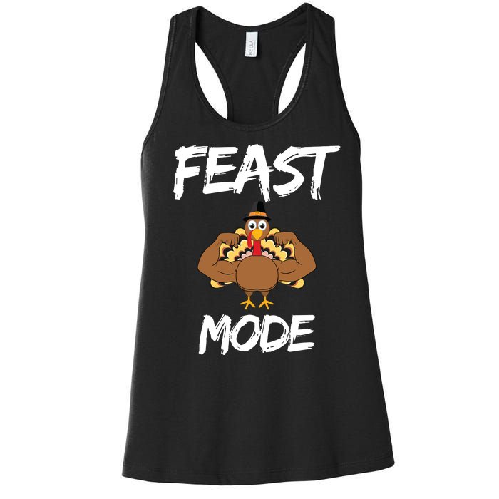 Feast Mode Thanksgiving Turkey Biceps Women's Racerback Tank